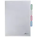 Durable Sichthüllen 231619 mit Register, A4, klar-transparent glatt, oben & rechts offen, 0,16mm 4005546221380 Durable 5 Stück