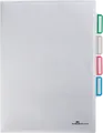 DURABLE 231619 - Sichthüllen, A4, transparent, mit 3-fach Teilung, 5 Stück