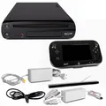 Wii U Konsole 32 GB Speicher in Schwarz mit Gamepad Schwarz mit allen Kabeln