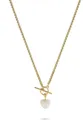 Guido Maria Kretschmer Damen-Kette Edelstahl, Perle Muschelkern One Size 89201546