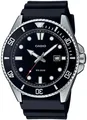 Quarzuhr, Armbanduhr, Herrenuhr,bis 20 bar wasserdicht, Datum, Resinarmband silberfarben-schwarz