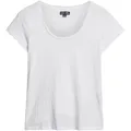 Superdry Kurzarmshirt SCOOP NECK TEE weiß L