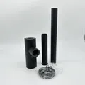 KIRCHHOFF Design Siphon, Matt Schwarzer Abfluss, Ablaufgarnitur für Waschbecken