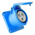 CEE Einbausteckdose gerade 230V 32A 3P 75x75 mm Anbausteckdose