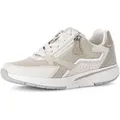 rollingsoft Keilsneaker, Freizeitschuh, Halbschuh, Schnürschuh im sportivem Materialmix beige 39 EU
