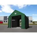 TOOLPORT Everest 4x8m Zelthalle, PRIMEtex-Plane, dunkelgrün, mit Statik (Betonuntergrund) - (48839)