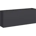 vidaXL Pflanzkübel Schwarz 200x40x80 cm Kaltgewalzter Stahl - Schwarz
