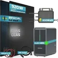 SUNNIVA® 920W Balkonkraftwerk mit 2,24 kWh Speicher Marstek B2500-D, 2x 460W BIFAZIAL FULLBLACK komplett Steckdose, PV Solaranlage + Solarspeicher