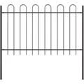 vidaXL Gartenzaun Grau 5,1 x 1 m Pulverbeschichteter Stahl 3334055