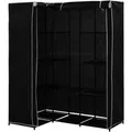 vidaXL Eckkleiderschrank Schwarz 130 x 87 x 169 cm