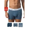 SNOCKS Boxershorts Enge Pants Herren Unterhose mit Streifen (6-St) aus Bio-Baumwolle, ohne kratzenden Zettel blau XL