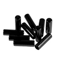 maDDma 10 Kordelenden Metall Endstück 5x17mm für 4mm Kordel, Farbwahl - Schnur rund