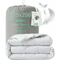 Welldora Komfort Bettdecke 135x200 Sommer - 100% Extraweiche Federn & Daunen - Allergiker Decke - Dünne leichte Sommerdecke Daunendecke