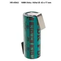 Sanyo HR-4/5AU NiMH Akku 2150mAh 4/5A, 43x17mm mit Lötfahne in Z-Form