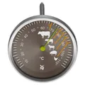 WMF Fleischthermometer analog 6,3 cm, Bratenthermometer mit Garpunkte-Markierung