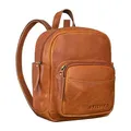 STILORD Gerda Mini Rucksack Damen Leder Vintage Daypack Kleiner Tagesrucksack Moderner City Backpack aus Hochwertigem Echtleder Farbe:Texas - braun