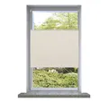 Verdunklungsrollo, vidaXL, Plissee Faltrollo Rollo Jalousie klemmen 90x125cm Creme