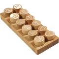 COLOP Woodies Holzstempel Set "Motivation" mit 12 Motiven, Abdruckgröße: Ø 29