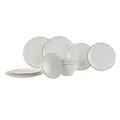 Gimex Linea Line Geschirrset, 12-teilig, gold