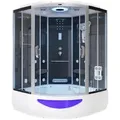 Home Deluxe Dampfdusche, Schwarz, Glas, 150 cm, Badezimmer, Baden & Duschen, Duschkabinen