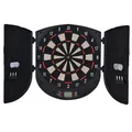 HOMCOM Dartscheibe Dart-set mit automatische Wertung, (Dartspiel mit LCD-Anzeige, 1-tlg., Dartboard), Schwarz 44 x 4,4 x 50 cm