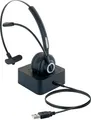 Headset PC Kopfhörer Bluetooth kabellos Mikrofon On Ear Ladestation schwarz