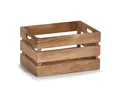 Zeller Present Aufbewahrungskorb Aufbewahrungskiste "Vintage, Holz, braun, 35 x 25 x 20,5 cm
