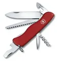 Victorinox Forester, Locking blade knife, Multi-Tool-Messer, Clippunkt, Polyamid, Rot, 12 Werkzeug