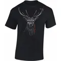 Baddery Print-Shirt Jäger T-Shirt: "Hunting Passion" - Geschenk für Jäger - Jagd Tshirt, hochwertiger Siebdruck, auch Übergrößen, aus Baumwolle schwarz L