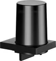 KEUCO Edition 11 Seifenspender mit mattiertem Stülpglas, 180 ml, Metall schwarz matt, Made in Germany, nachfüllbar, inkl. Schrauben und Dübel, Lotionspender zum Bohren