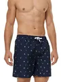 Indicode Herren Maya Badehose mit 3 Taschen und Tunnelzug | Badeshorts für Männer Navy, M