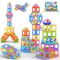 COOLJOY Magnetische Bausteine, Magnetspiel STEM Magnetbausteine, Montessori Spielzeug ab 3 Jahre, Magnete Spielzeug ab 3 4 5 Jahre, 40 Teile Magnetbausteine, Ostern Geschenk für Kinder Jungen Mädchen