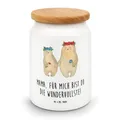 Vorratsdose Bären mit Blumenkranz - Geschenk Geschenk Mama. Muttertag Papa