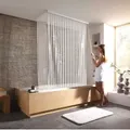 Kleine Wolke Eckduschrollo-Komplettset für Badewanne Weiß 138 x 240 cm und 62 x 240 cm