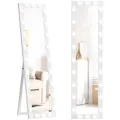 Ganzkörperspiegel 150x40 cm LED Standspiegel mit 24 Glühbirnen 3 Lichtfarbe