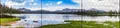 zaun|zu Bergsee XXL - bedruckter Panorama Sichtschutzstreifen auf Rolle | moderner Motivdruck | einfache Verarbeitung | Aufwertung vom Doppelstmattenzaun | UV-beständig 7,5m x 1,8m