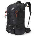 Terra Peak® Premium Wanderrucksack 40L (FLEX 40) für Damen Herren & Erwachsene groß schwarz - Trekking-Rucksack wasserdicht - Daypack Rucksack & Tagesrucksack Trinksystem & Rückenbelüftung zum Wandern
