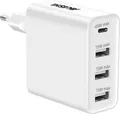 Akashi altacpd31usb45w Mehrfach-Ladegerät white wall 6a 45w usb-c 3xusb fast charging