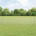 vidaXL Geschweißter Drahtzaun mit 44 U-Pfosten Silber 0.5x100 m Stahl