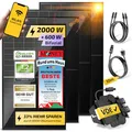 Solakon Balkonkraftwerk 2000W komplett Steckdose - Balkonkraftwerk 2000 Watt neuester Wechselrichter 800W - Solaranlage Komplettset mit 4x500W Solarpanel/Solar Panels mit 10m Kabel