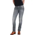 Rokker The Donna Grey Damen Motorrad Jeans, grau, Größe 26