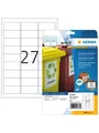 HERMA Wetterfeste Inkjet-Etiketten A4, 63,5 x 29,6 mm, weiß, permanent haftend