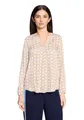 Cartoon Damen Casual-Bluse mit Muster 34, Blue/Apricot