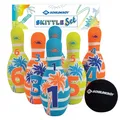 Schildkröt Neopren Kegel-Set I 6 Kegel (21,5 cm), 1 Ball (Ø9 cm) I Bowlingset für Kinder und Erwachsene I Indoor- & Outdoor-Kegelspiel I Stabiler Stand
