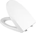 Ramm Toilettensitz | WC Sitz aus antibakteriellem Duroplast | Made in EU |kompatibel mit Cersanit Parva| inklusive Befestigungsmaterial (Normal Close) 41W X 35L