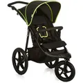 Dreirad-Kinderwagen HAUCK "Runner black/neon yellow", Baby, gelb (schwarz, neon gelb), Polyester, Kinderwagen, mit schwenk- und feststellbarem Vorderrad