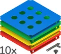 Quadro Lochplattenset XXL Erweiterungs-Set mit 10 gelochten Platten zur Erweiterung des Quadro-Baukastens – Classic