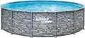 Summer Waves Elite Frame Pool Aufstellpool rund Komplettset Steinoptik Ø 427x107 cm
