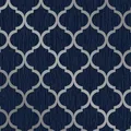 Kristall Spalier Geometrisch Glitzer Metallisch Tapete Von Debona Blau/Silber