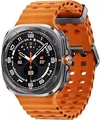 Samsung Galaxy Watch Ultra 47 mm Titangehäuse titanium gray am Marine Band orang